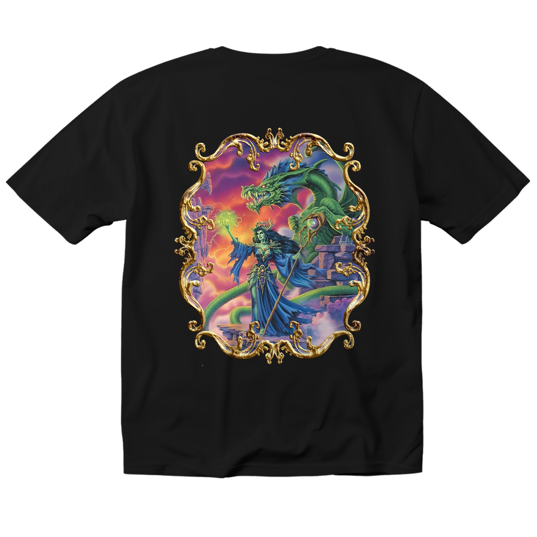 GABBER RESISTANCE - GOLD LOGO TEE - Black