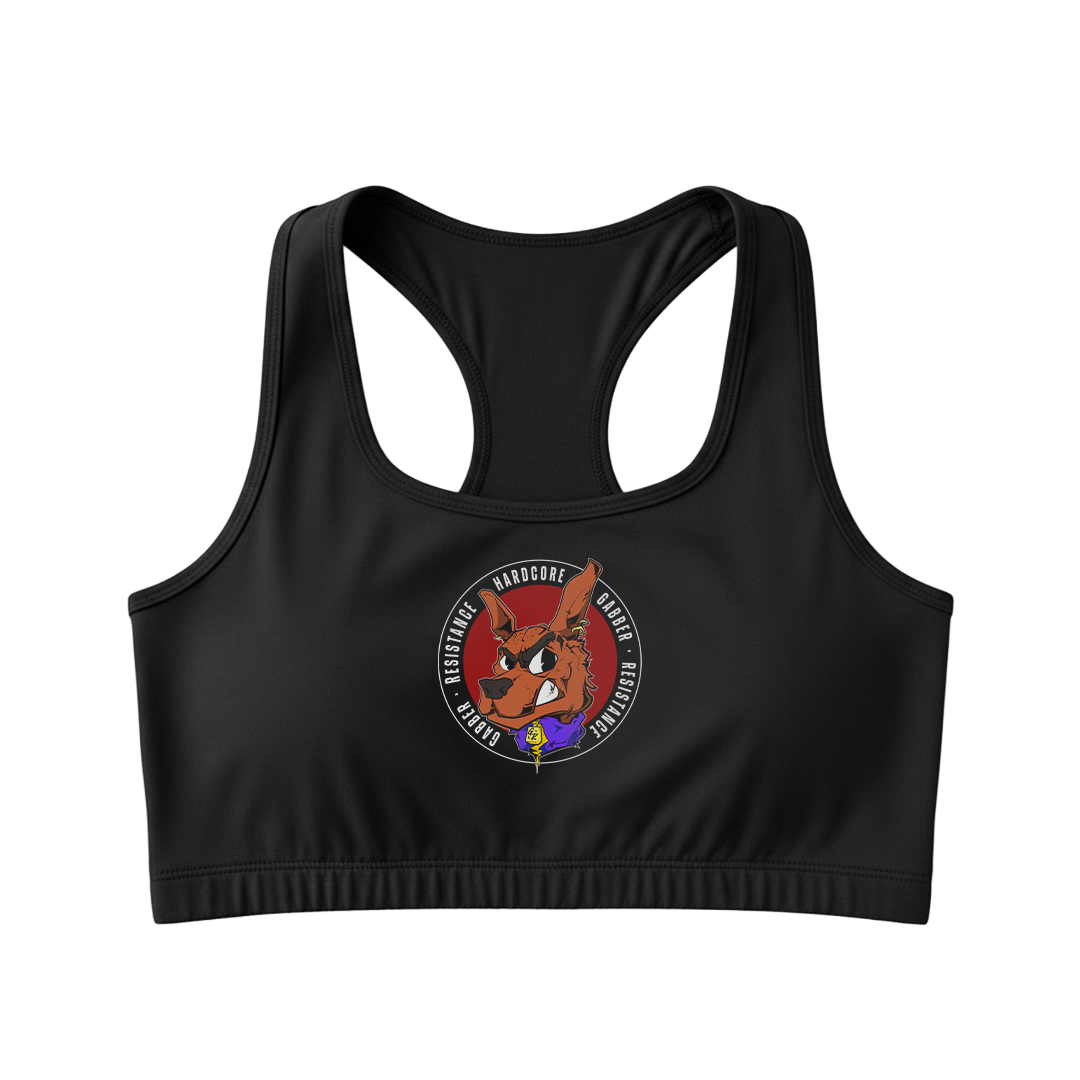 GABBER RESISTANCE - LOGO SPORTS TOP - Black