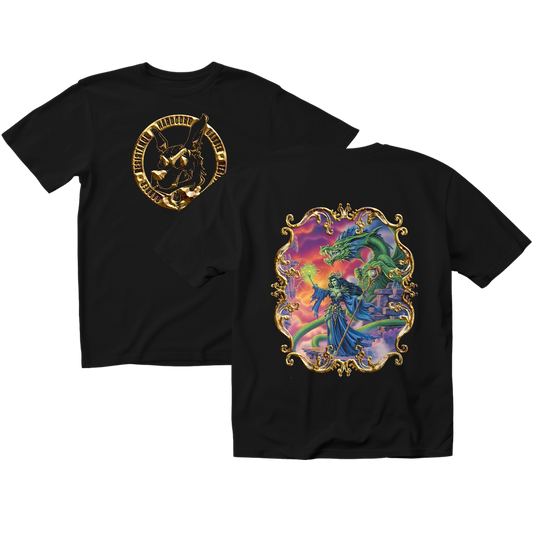 GABBER RESISTANCE - GOLD LOGO TEE - Black