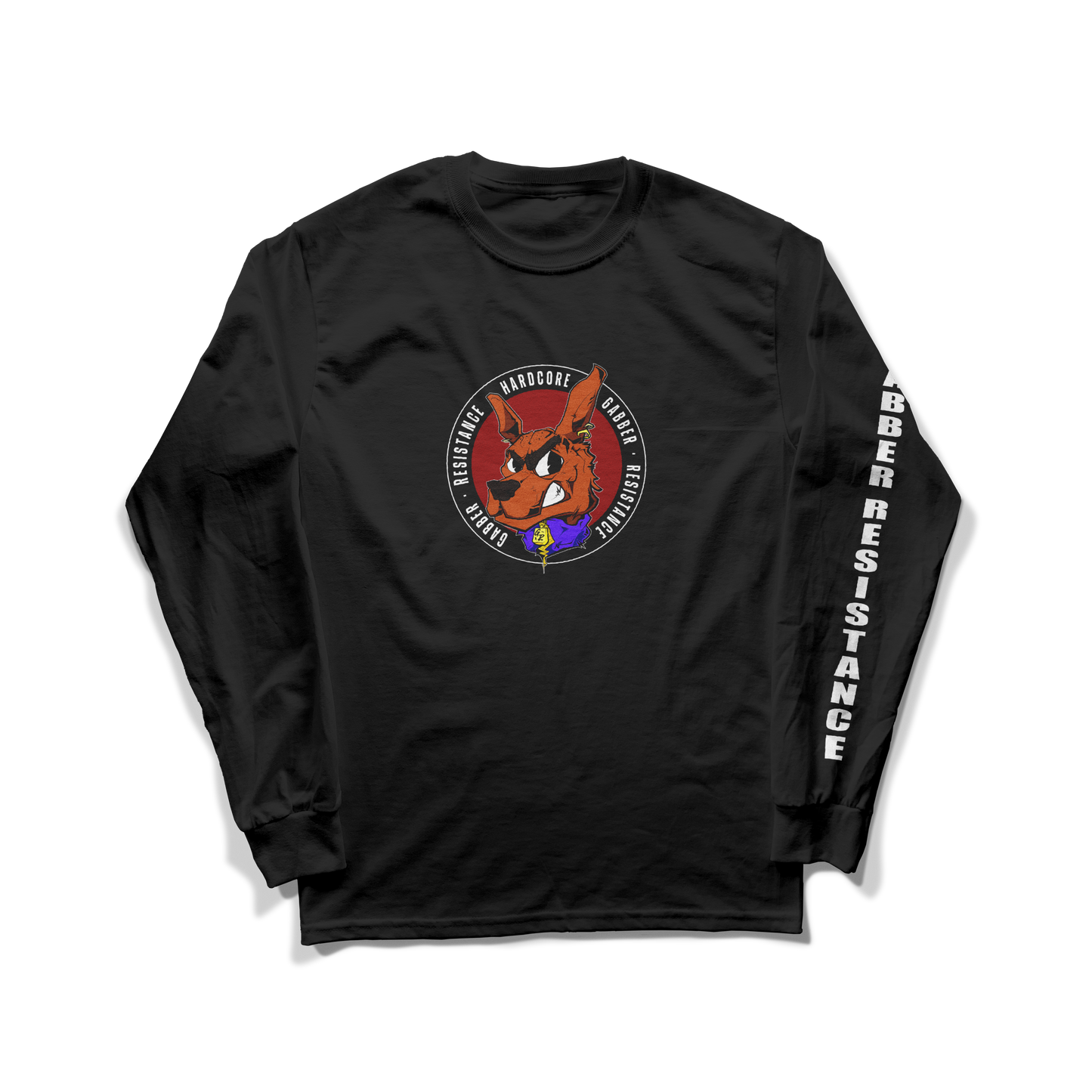 GABBER RESISTANCE - LOGO LONG SLEEVE TEE - Black