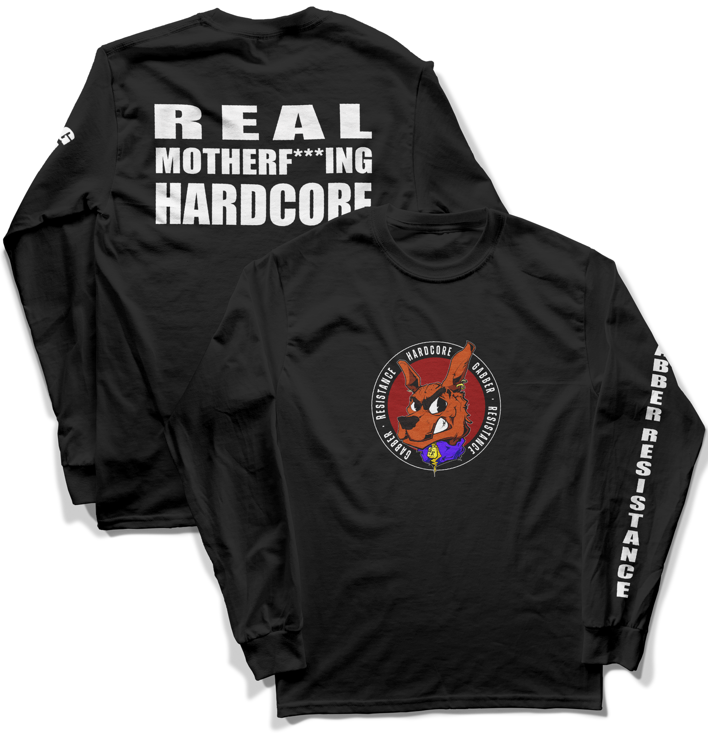 GABBER RESISTANCE - LOGO LONG SLEEVE TEE - Black