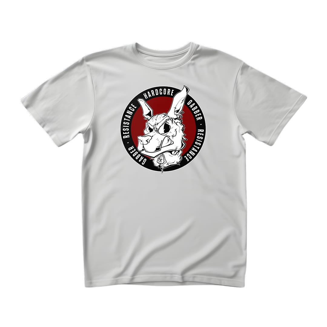GABBER RESISTANCE - LOGO TEE - White